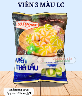 VIÊN THẢ LẨU TRỨNG CÁ 3 MÀU HỖN HỢP LC 32V 500G