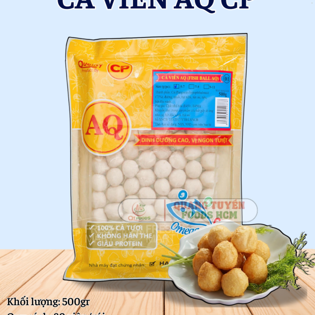 CÁ AQ CP SIZE 5-7 500G