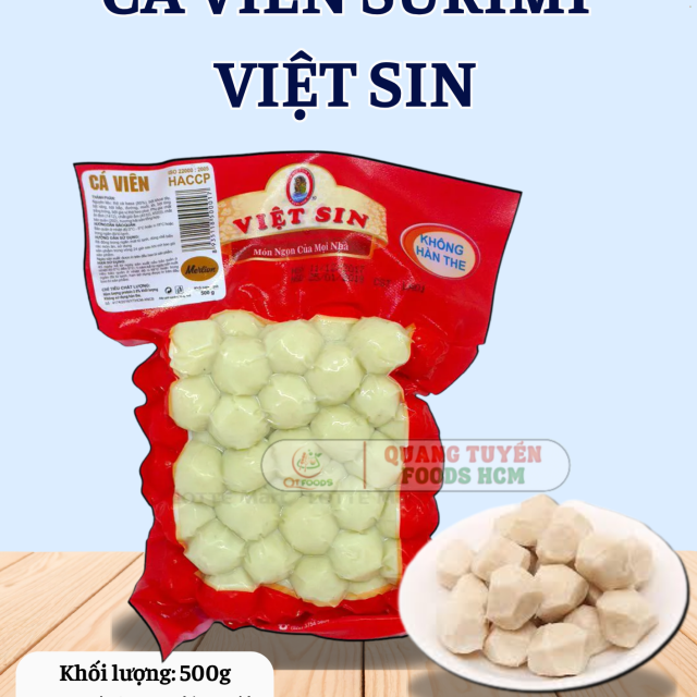 CÁ VIÊN SURIMI VIỆT SIN 160V 500G 